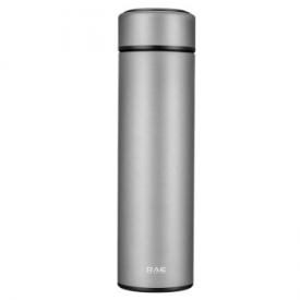 然也（RAE）500ml双层真空304不锈钢保温杯男女大容量带茶隔过滤泡茶杯便携...