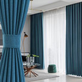 金蝉高遮光窗帘防晒隔热客厅窗帘布卧室简约现代定制 星河（高遮光/十二色可选）——可作一米定金 一米面料价格(挂钩/打孔免费加工)