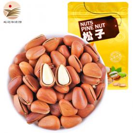 锐角羊 开口松子原味红松子女生休闲零食手剥散装大颗粒东北长白山特产 袋装大颗粒 500克